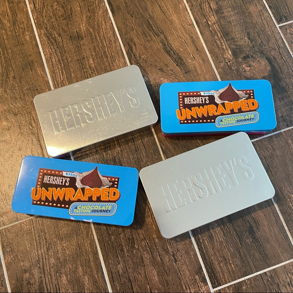 Hersey’s chocolate tin can containers